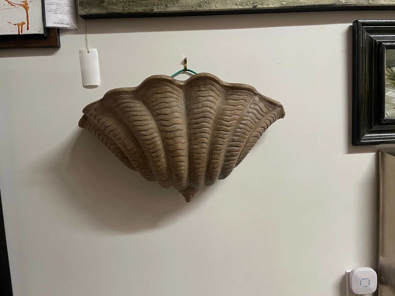1990s Italian Terracotta Shell Wall Planter - 4