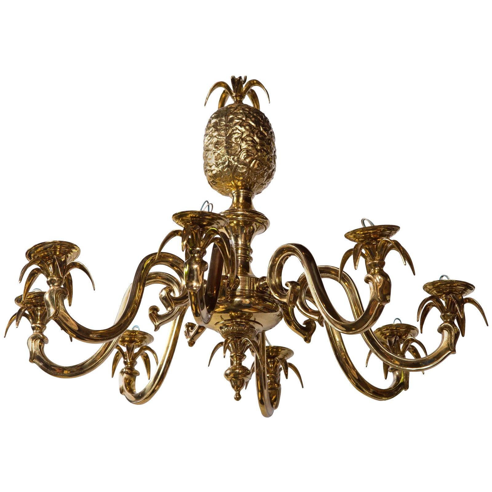 1970s Vintage Brass Pineapple Chandelier (1 of 8)