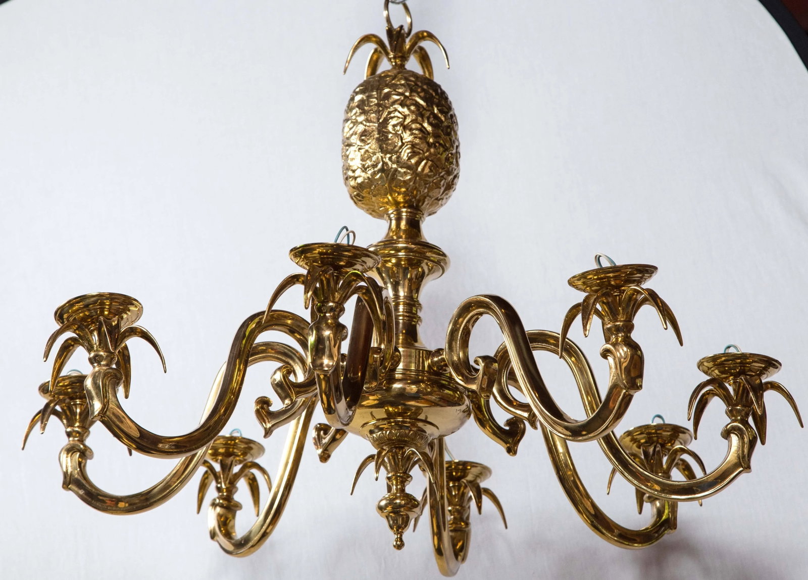 1970s Vintage Brass Pineapple Chandelier - 2