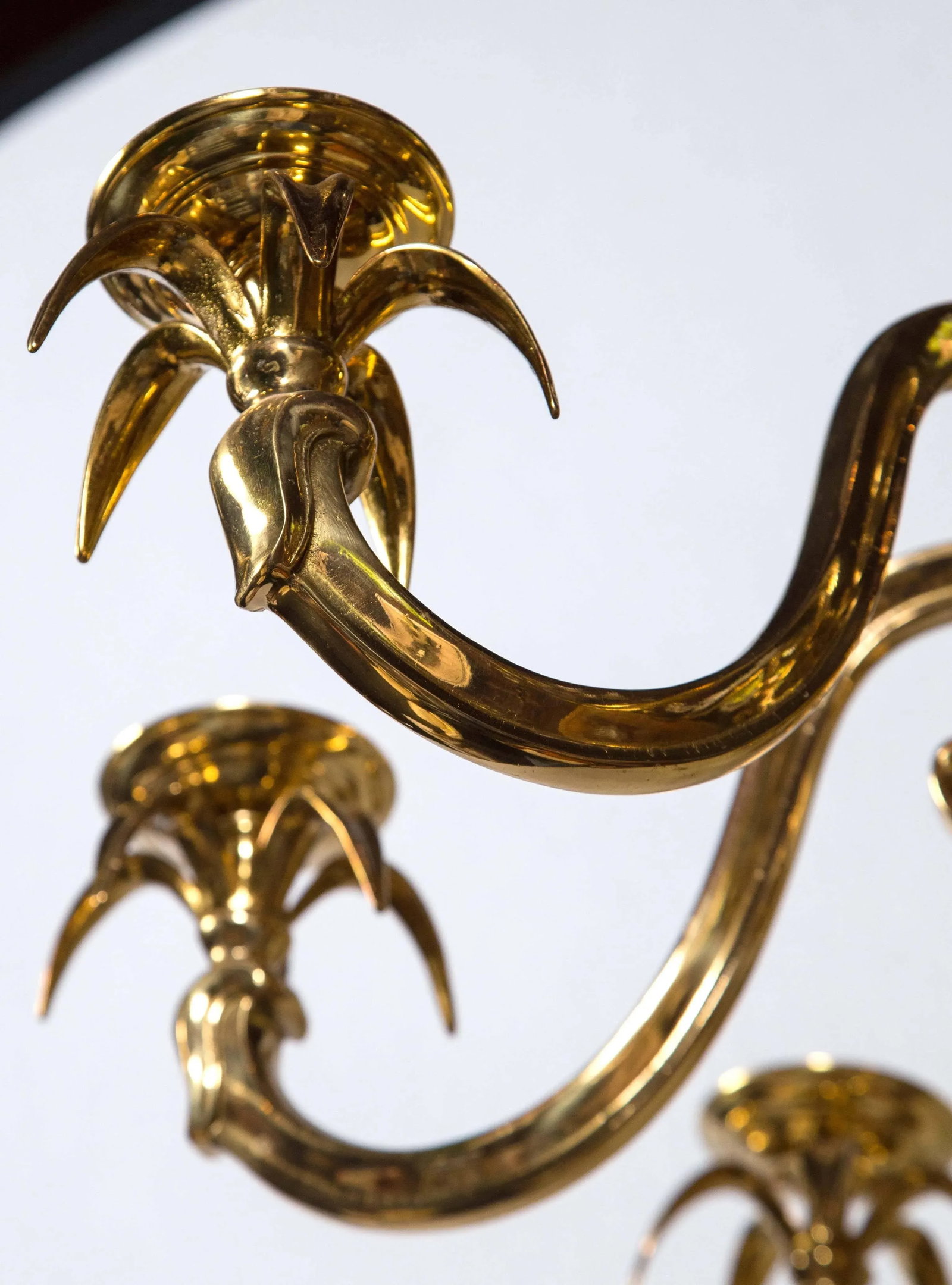 1970s Vintage Brass Pineapple Chandelier - 4