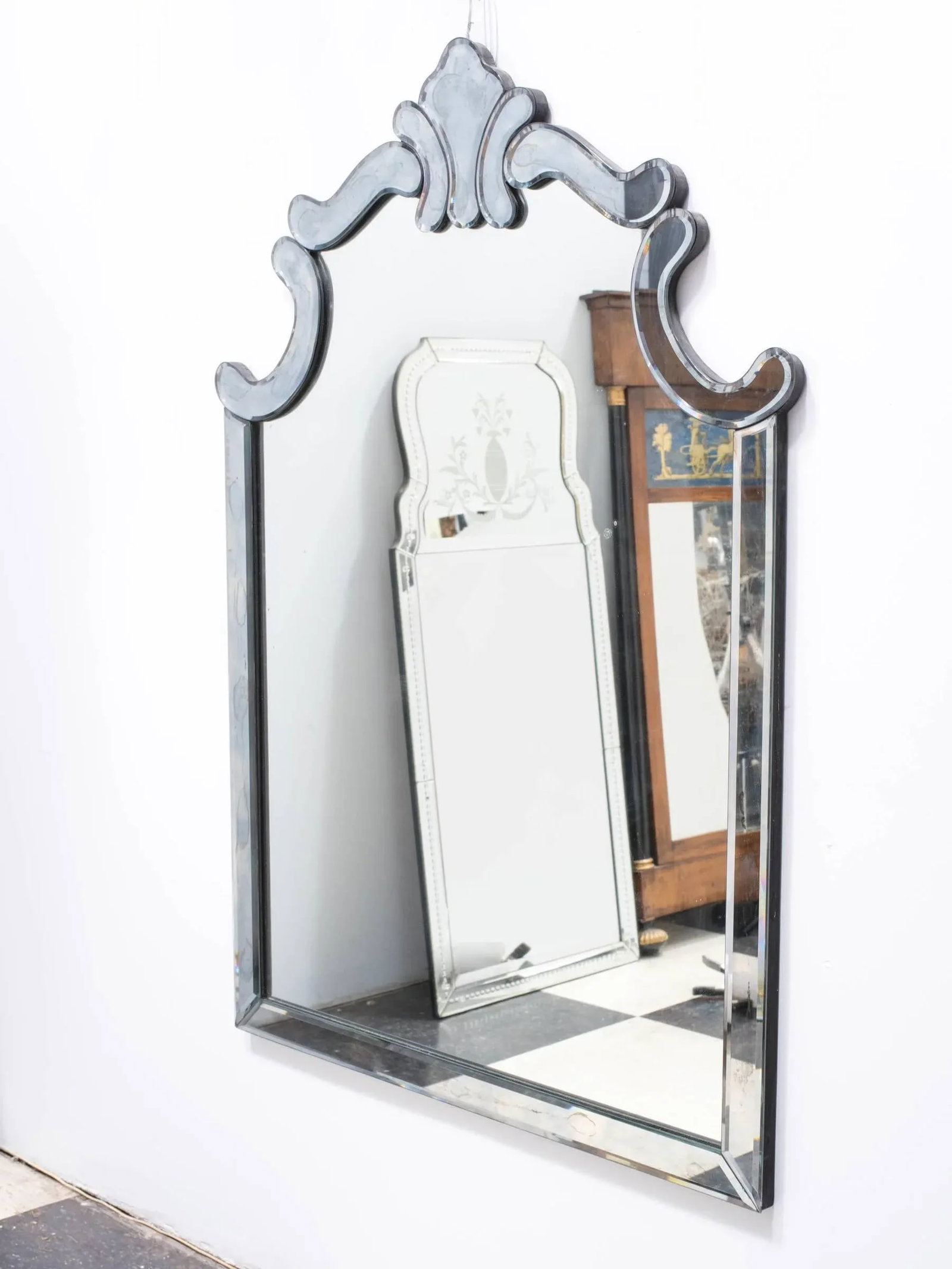 1940s Regency Style Mirror by Marchand - 7