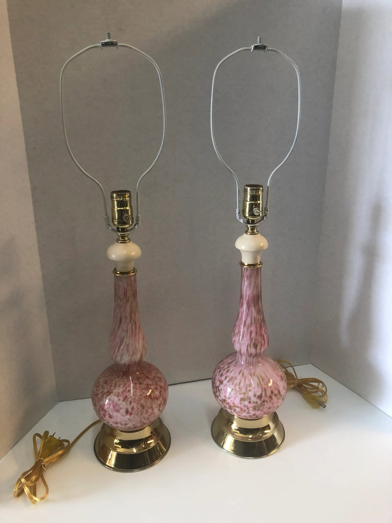 1950s Mid-Century Modern Murano Table Lamps - a Pair - 6