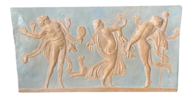 Vintage Mid-Century Moulage Musees Du Louvre "Breeze" Sculpture: "Breeze" From Moulage Musees Du Louvre Replica, Beautiful Color. Marked: Moulage Musees Du Louvre Made in France Dimensions: 24' X 2" X 13" Condition: Good. Wear consistent with age and use. very