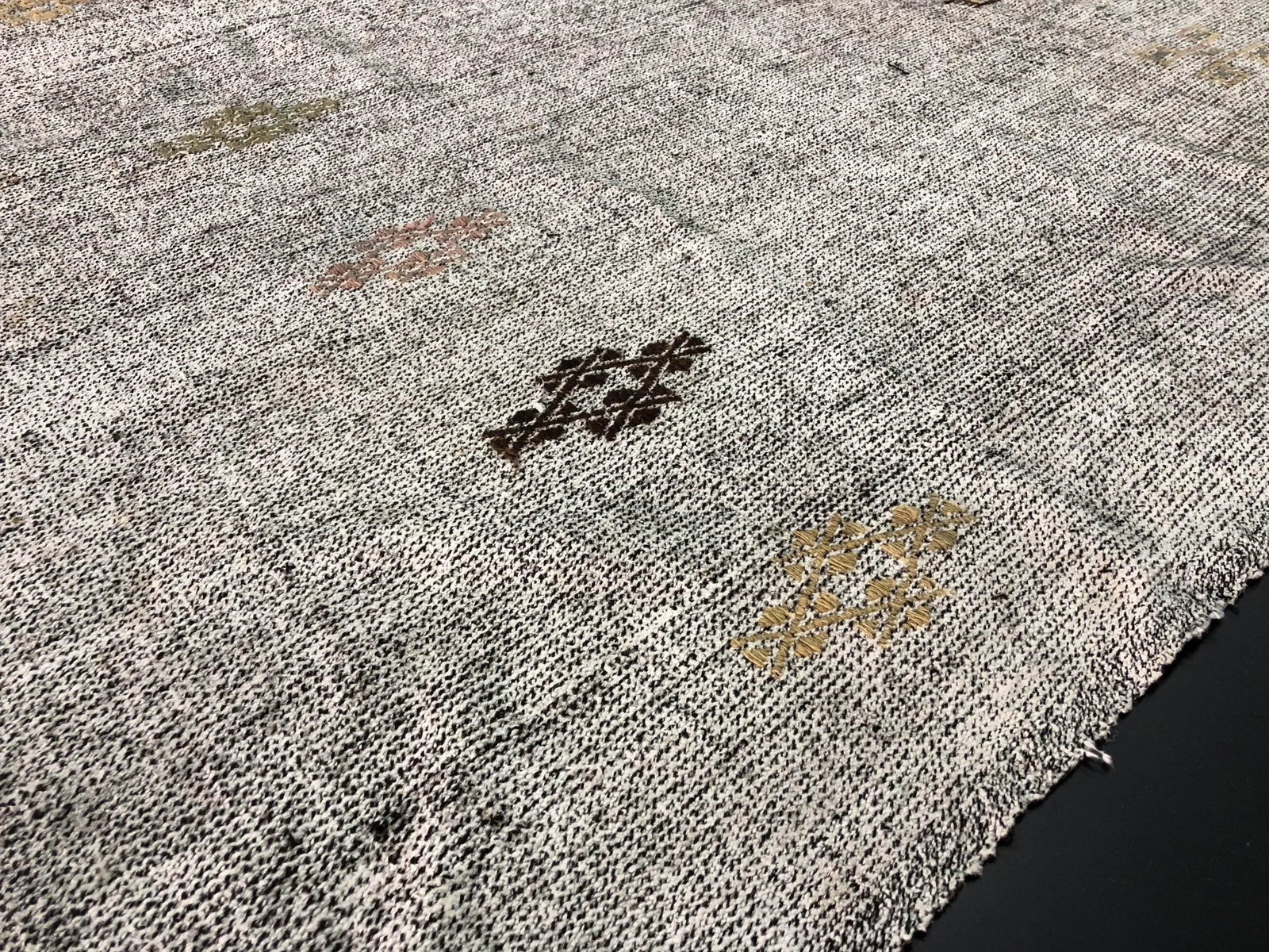 1960s Vintage Oversized Nomadic Tribal Kilim Rug - 7'3'' * 10'1'' - 6