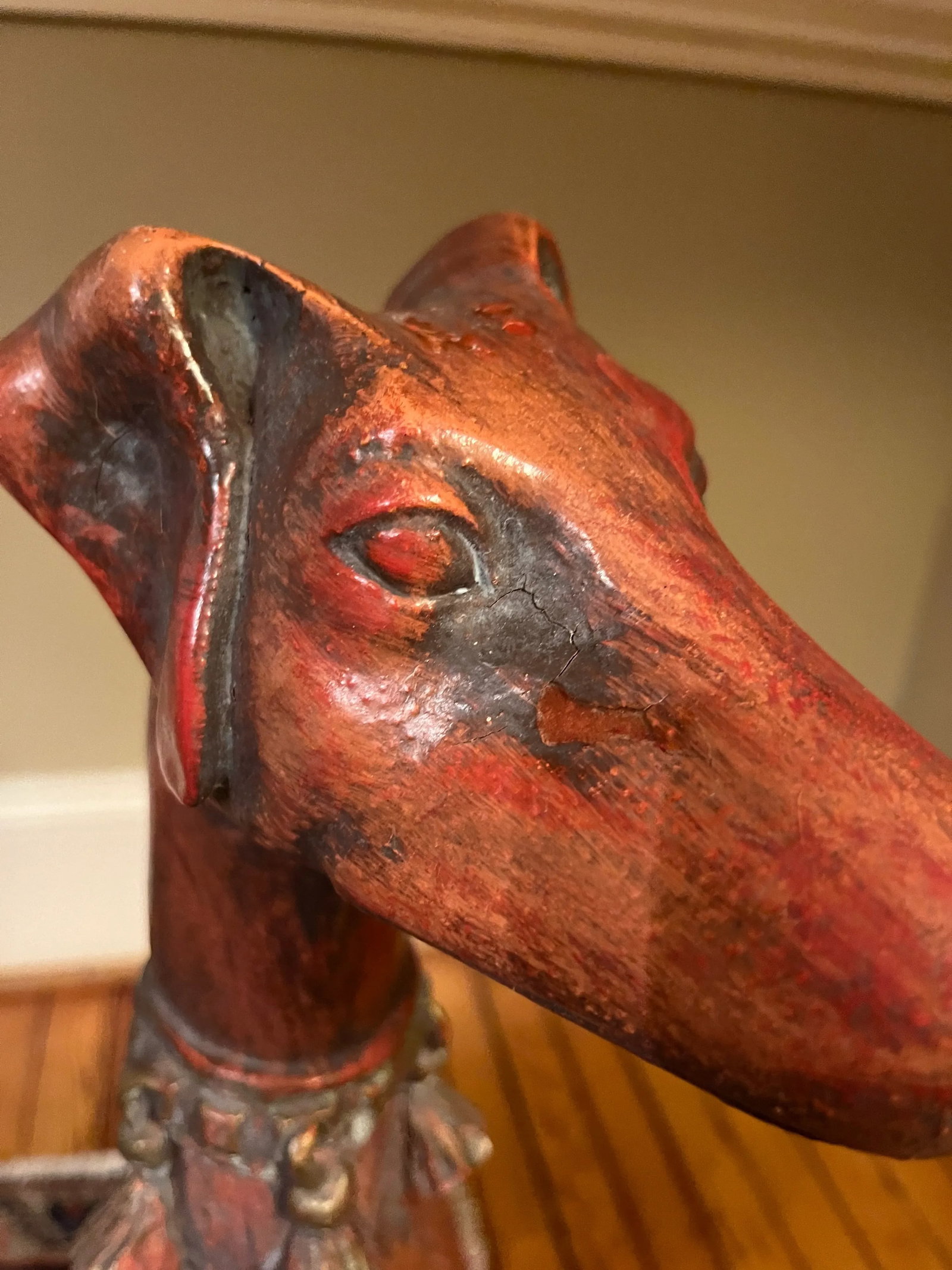 1970's Hollywood Regency Style Life Size Whippet Dog Statue - 4
