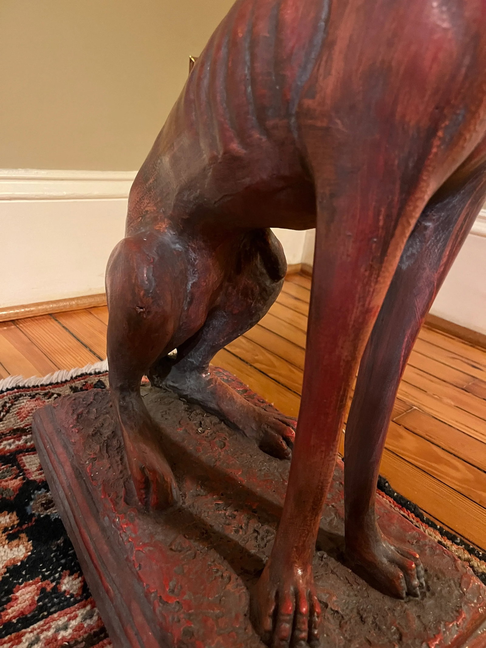 1970's Hollywood Regency Style Life Size Whippet Dog Statue - 6
