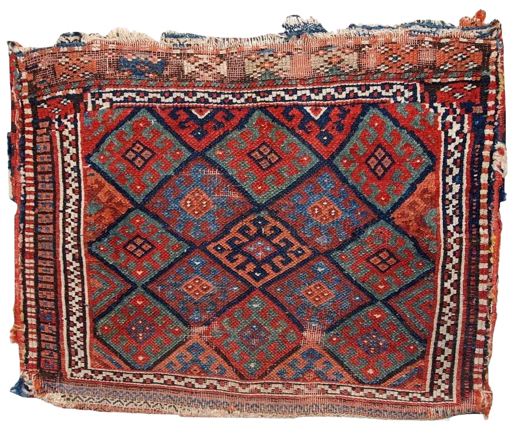 1880s Handmade Antique Collectible Persian Kurdish Bag 1.8' X 2.4' (1 of 11)
