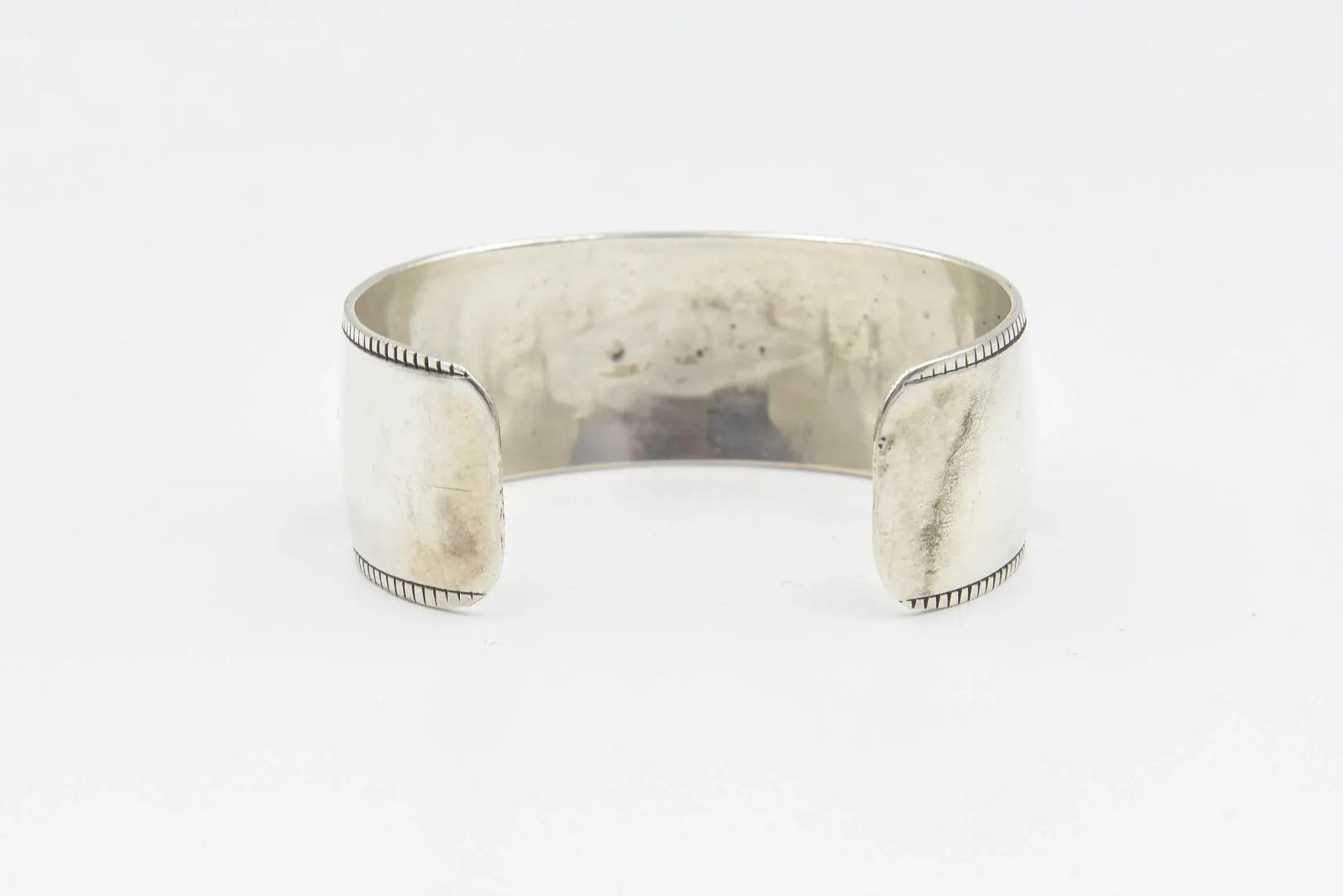 Late 20th Century Native American Turquoise Sterling Silver Cuff Bracelet by Jacob Kahe - 5