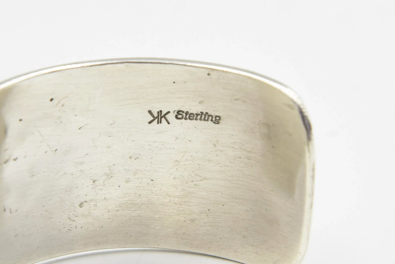 Late 20th Century Native American Turquoise Sterling Silver Cuff Bracelet by Jacob Kahe - 7