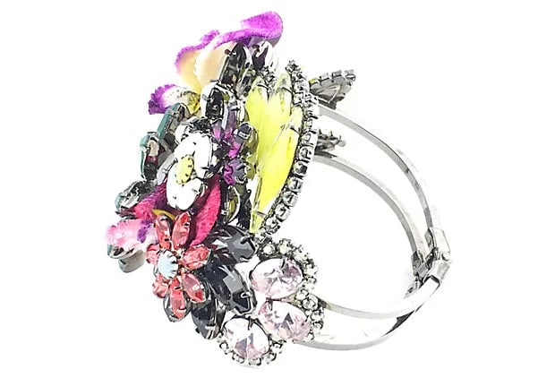 Floral Bangle Bracelet by Elizabeth Cole - 4
