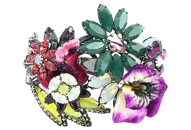 Floral Bangle Bracelet by Elizabeth Cole - 5