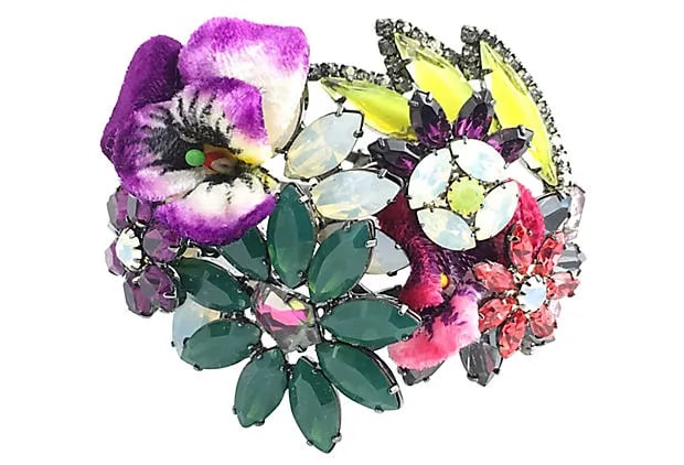 Floral Bangle Bracelet by Elizabeth Cole - 7