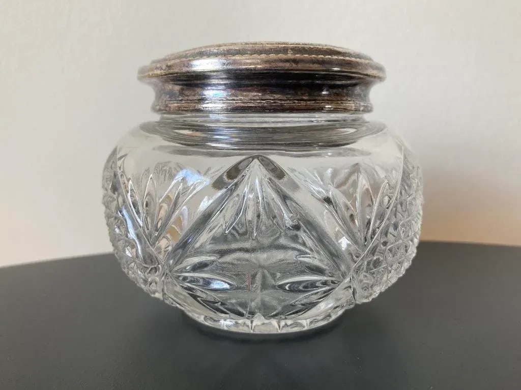 English Art Glass and Silverplate Jewelry Box - 2