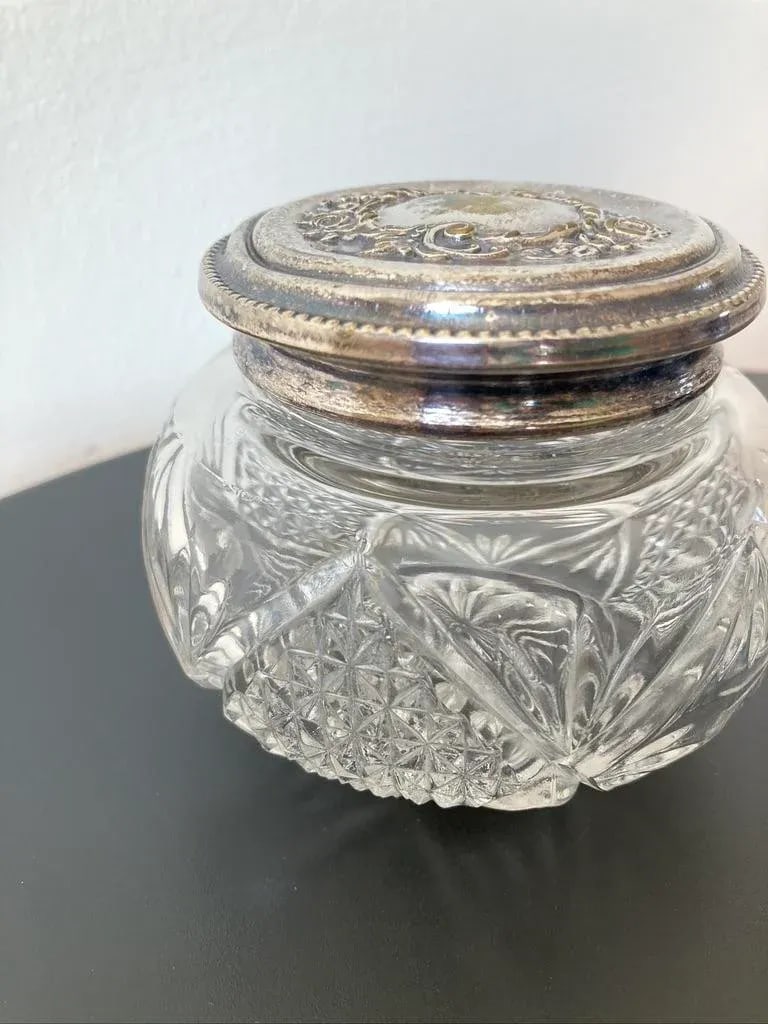 English Art Glass and Silverplate Jewelry Box - 3