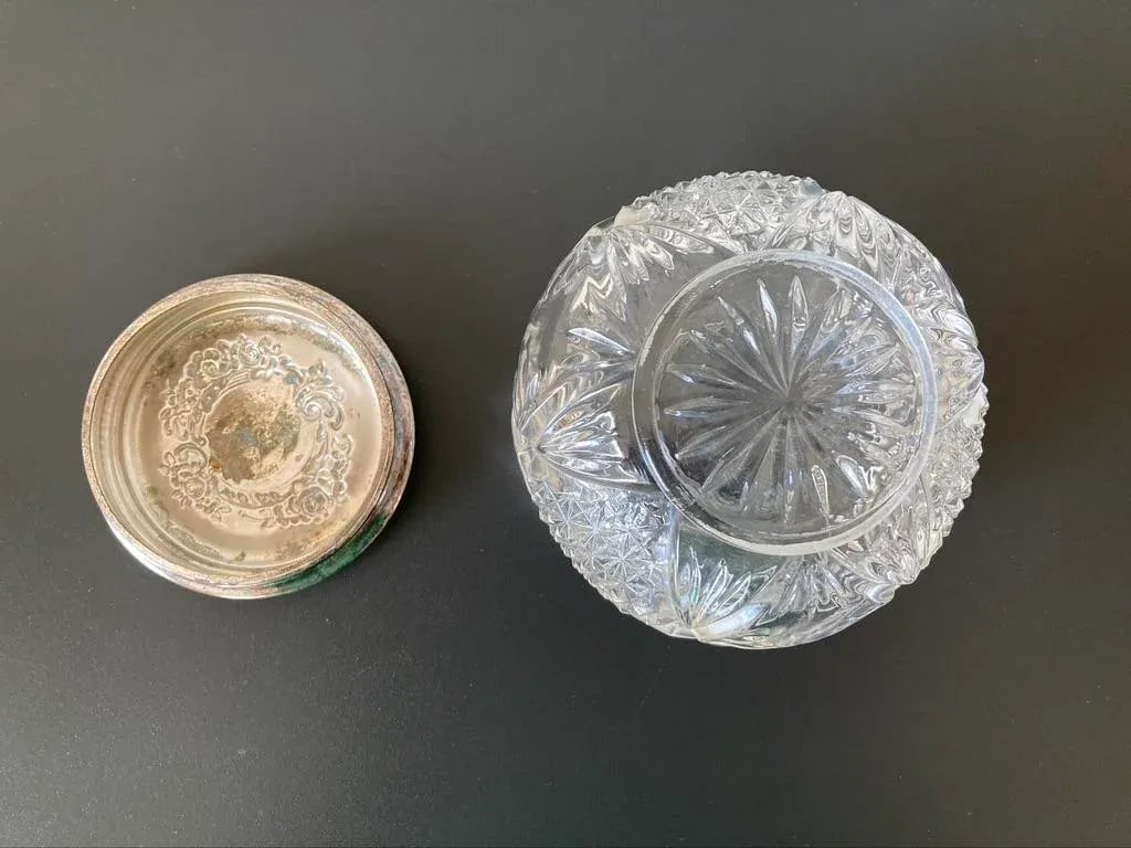 English Art Glass and Silverplate Jewelry Box - 6