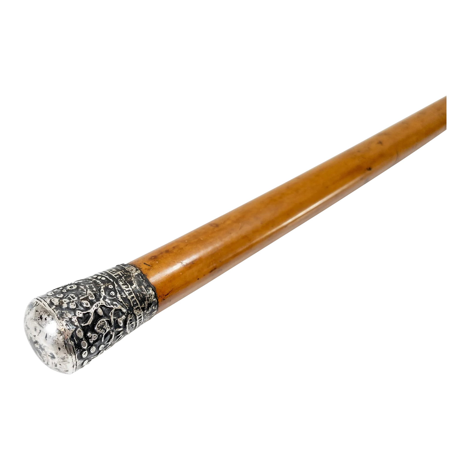 Early 20th Century Chinese Export Silver and Malacca Cane Walking Stick (1 of 9)