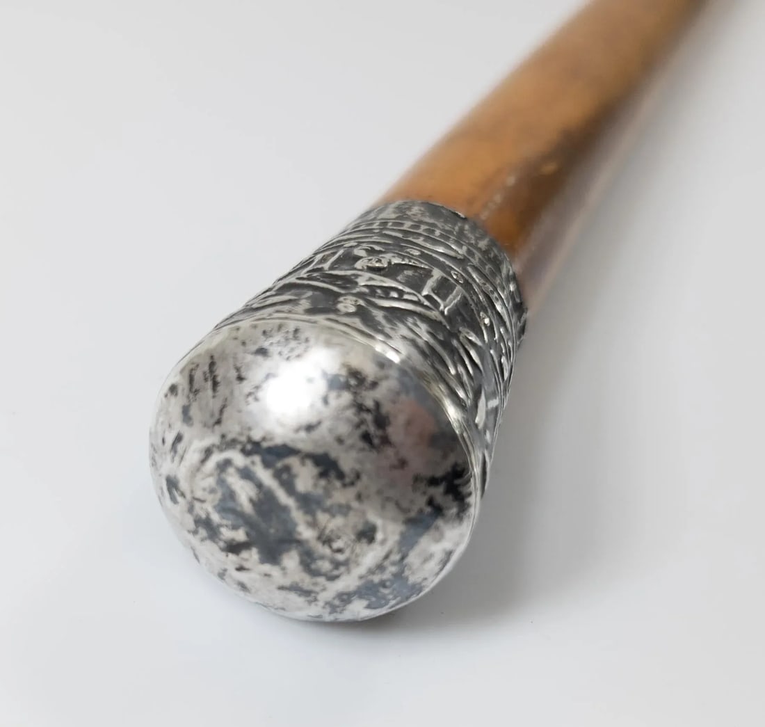 Early 20th Century Chinese Export Silver and Malacca Cane Walking Stick - 7
