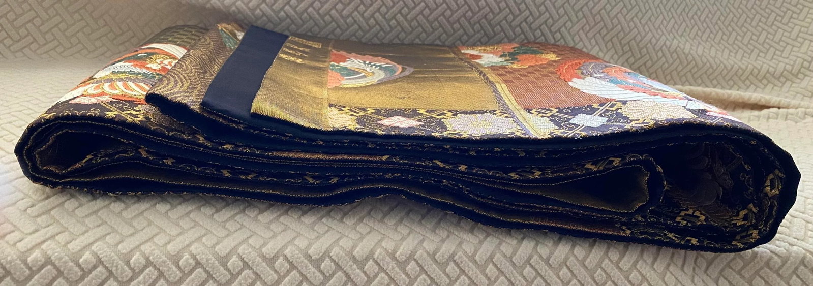 Vintage Japanese Silk Embroidered Obi - 10