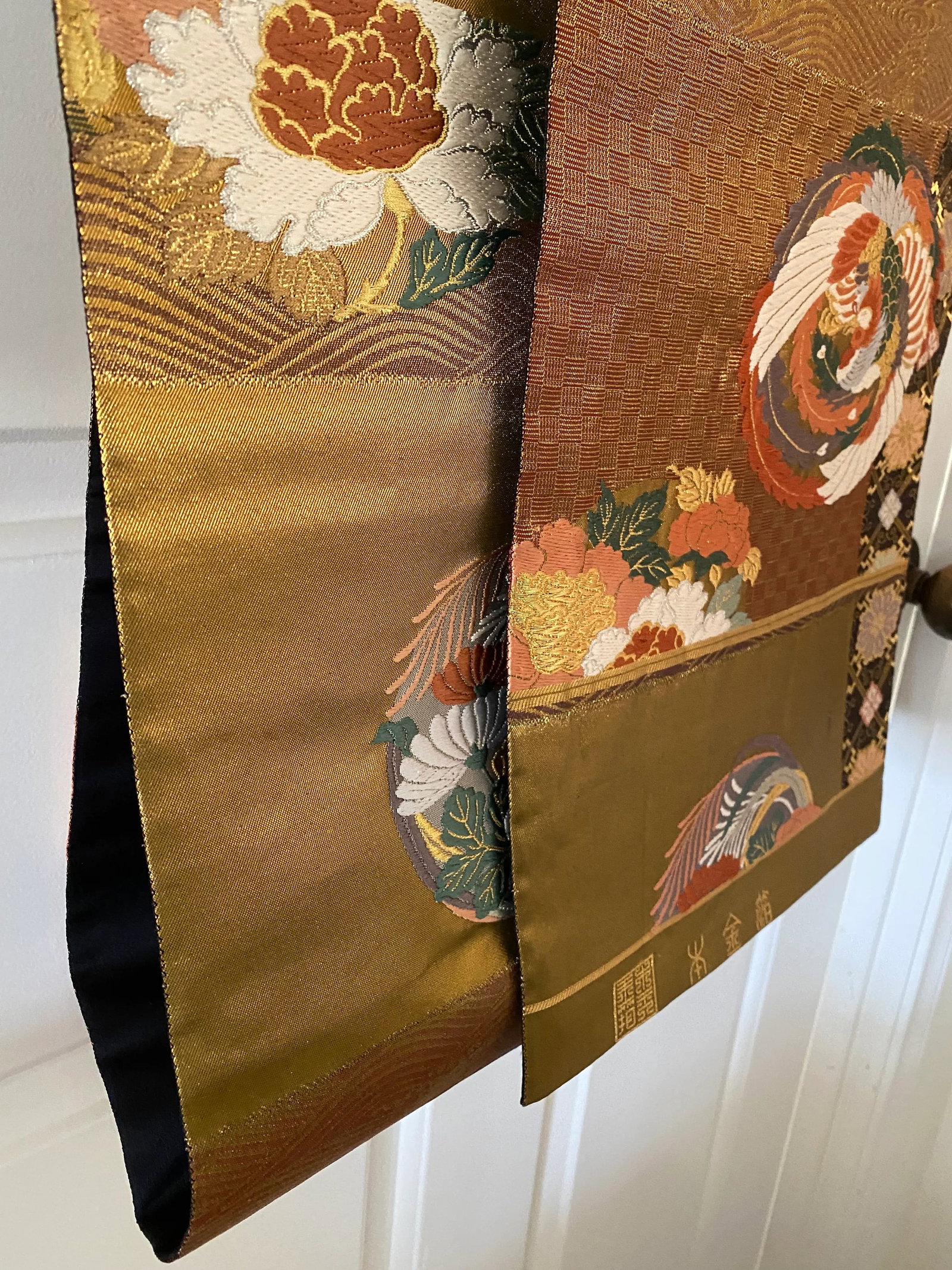 Vintage Japanese Silk Embroidered Obi - 11