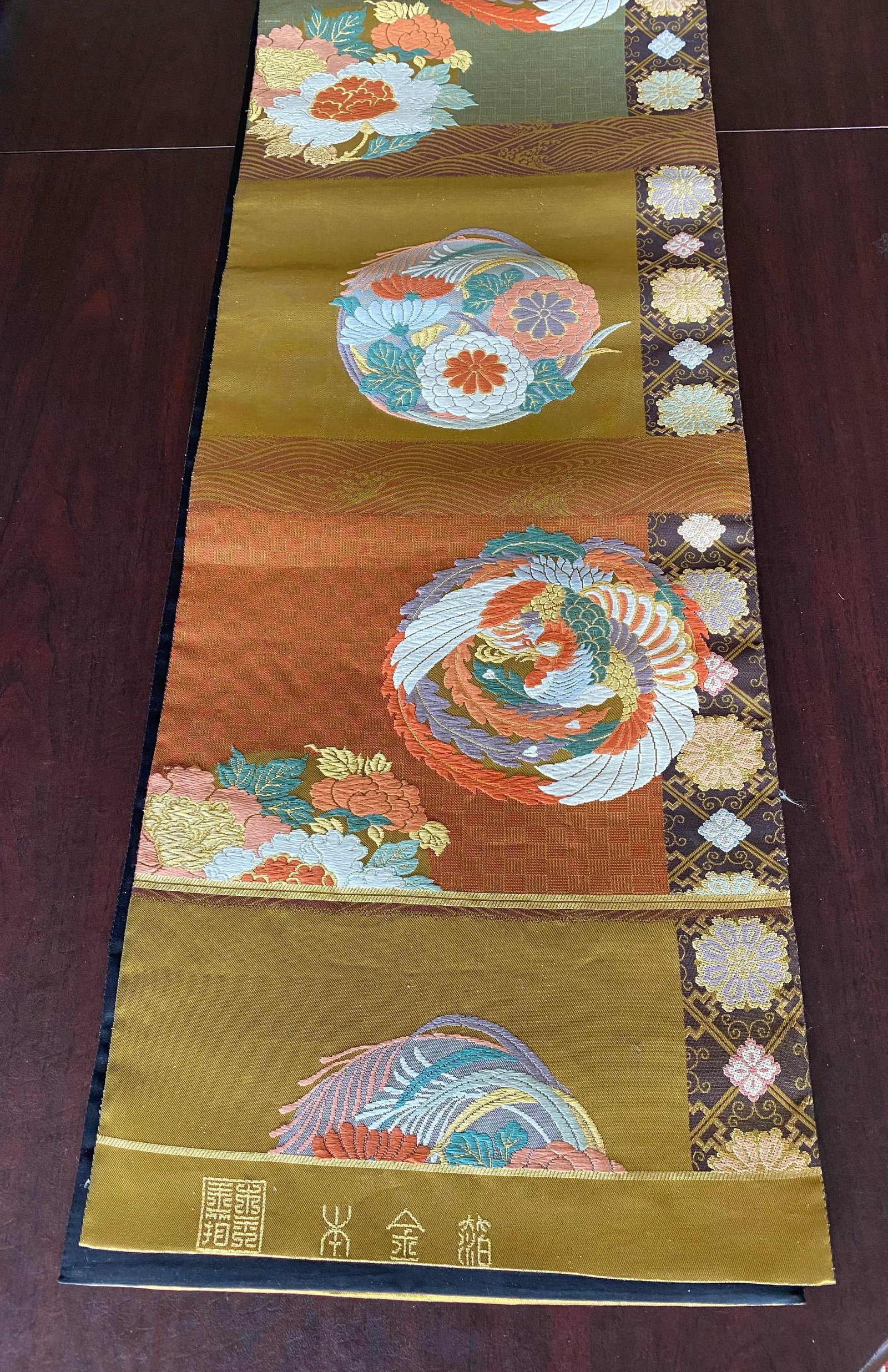 Vintage Japanese Silk Embroidered Obi - 2