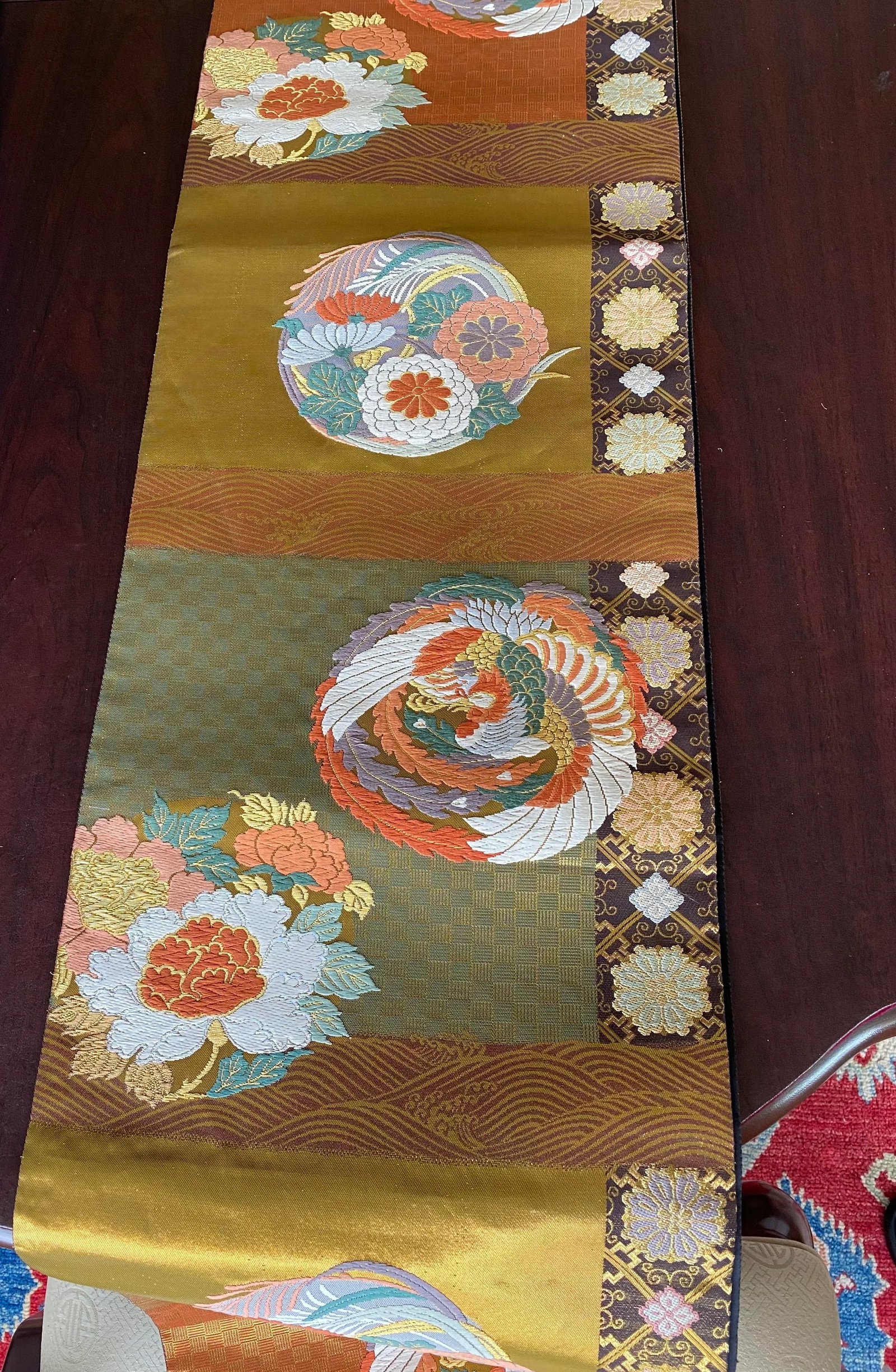 Vintage Japanese Silk Embroidered Obi - 3