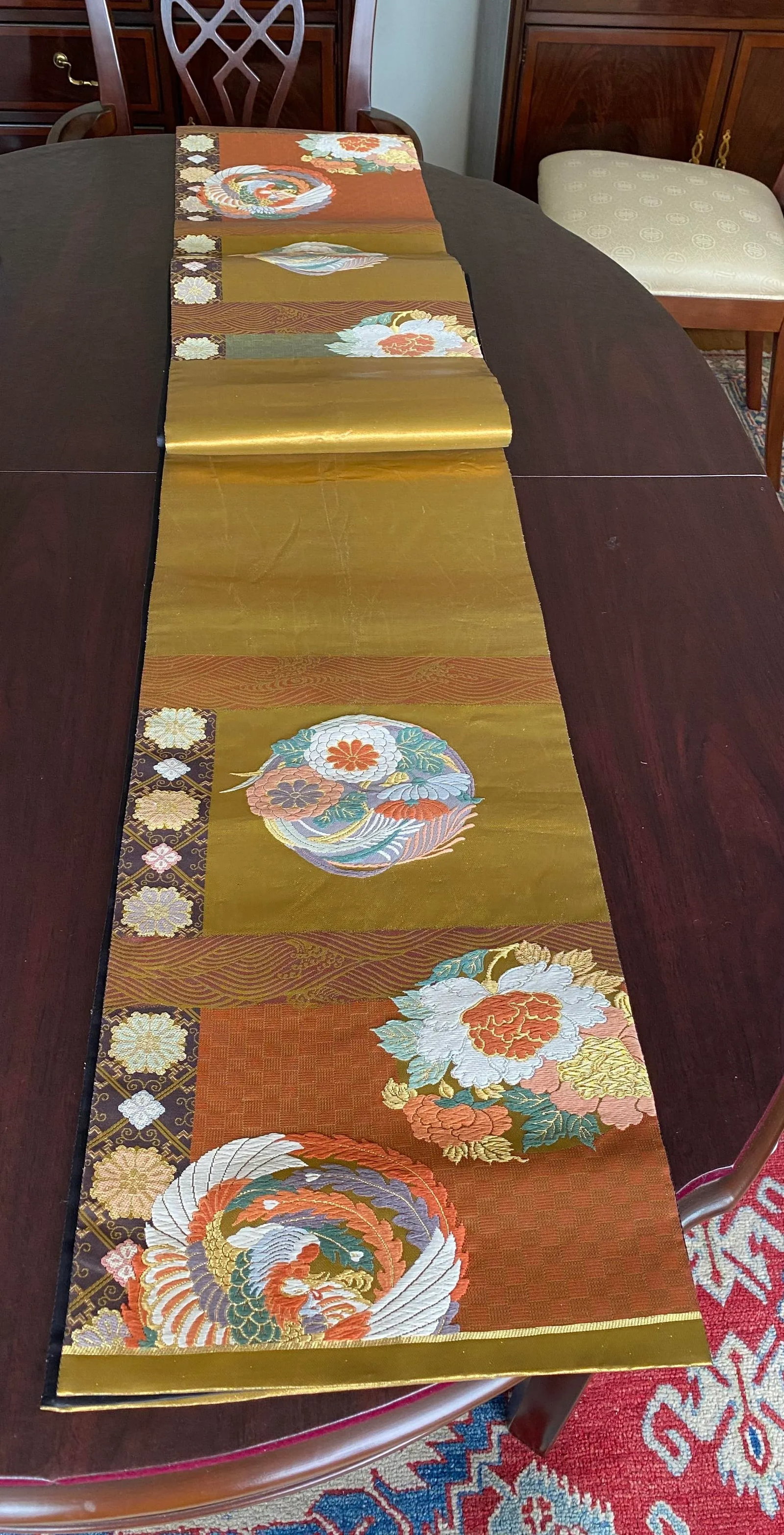 Vintage Japanese Silk Embroidered Obi - 4