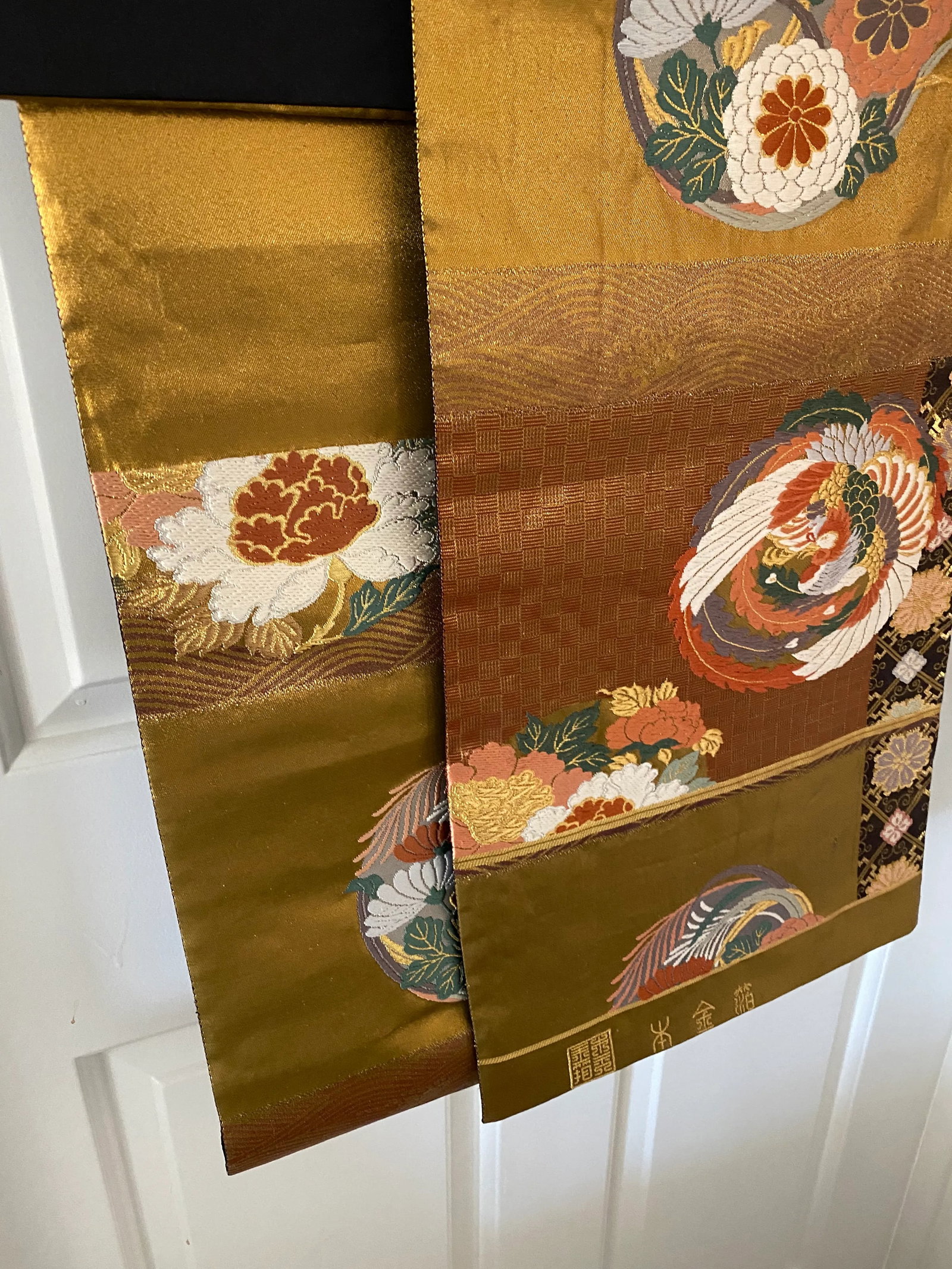 Vintage Japanese Silk Embroidered Obi - 5