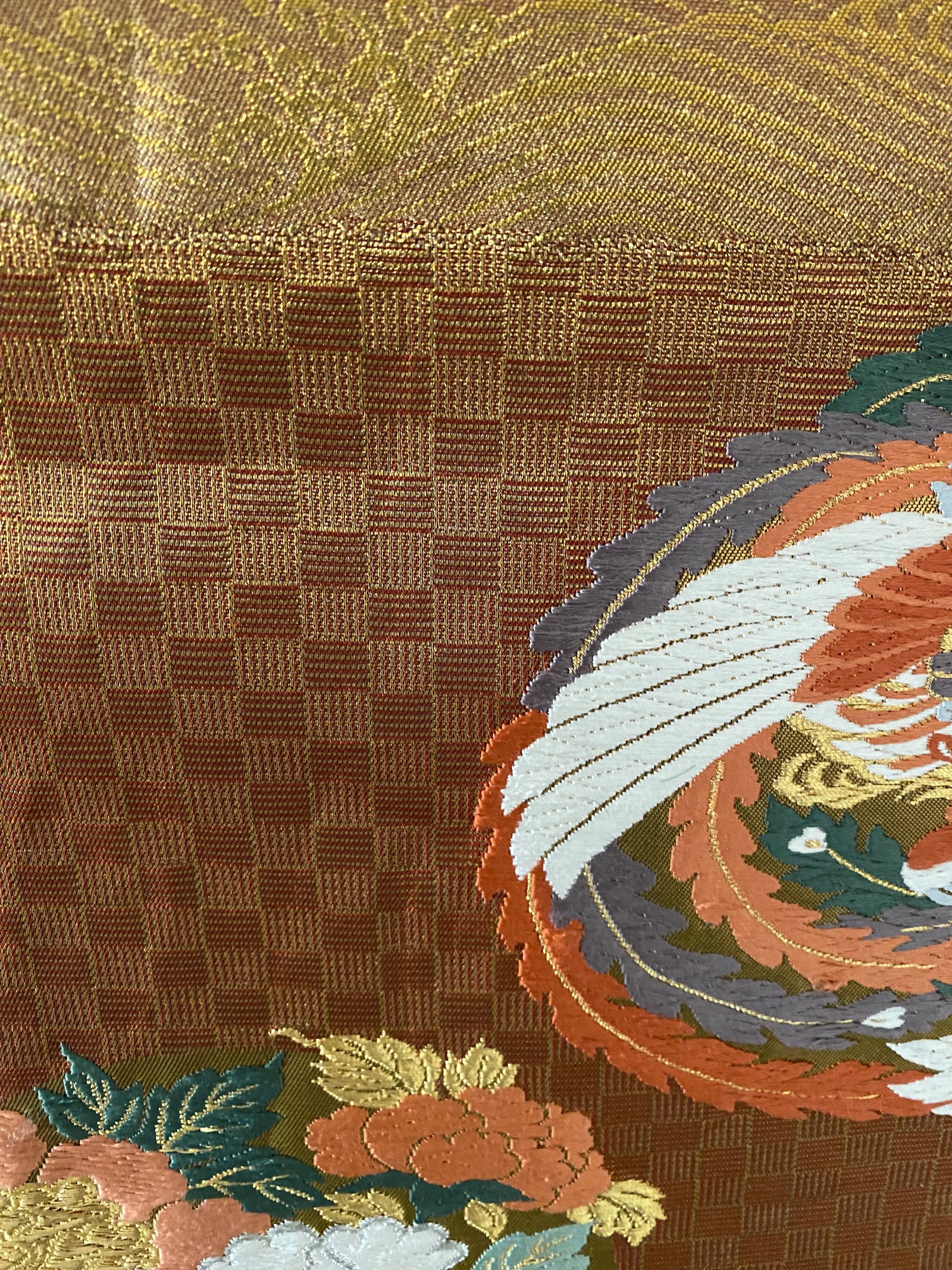 Vintage Japanese Silk Embroidered Obi - 6