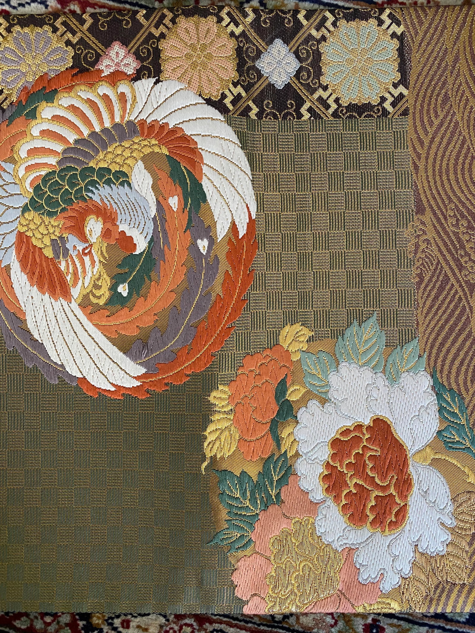 Vintage Japanese Silk Embroidered Obi - 7