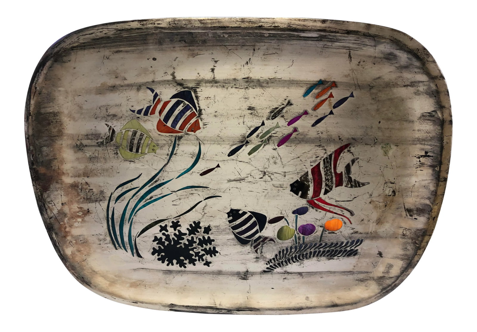 1960s Los Castillo Azteca Pluma Serving Tray (1 of 4)