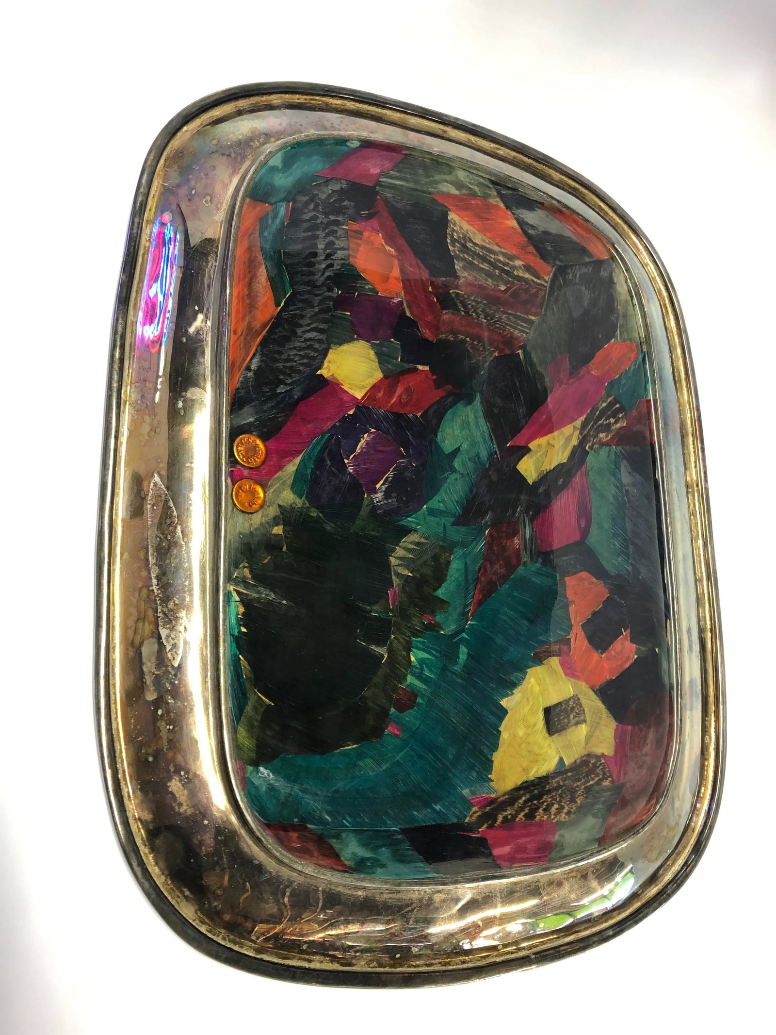 1960s Los Castillo Azteca Pluma Serving Tray - 3