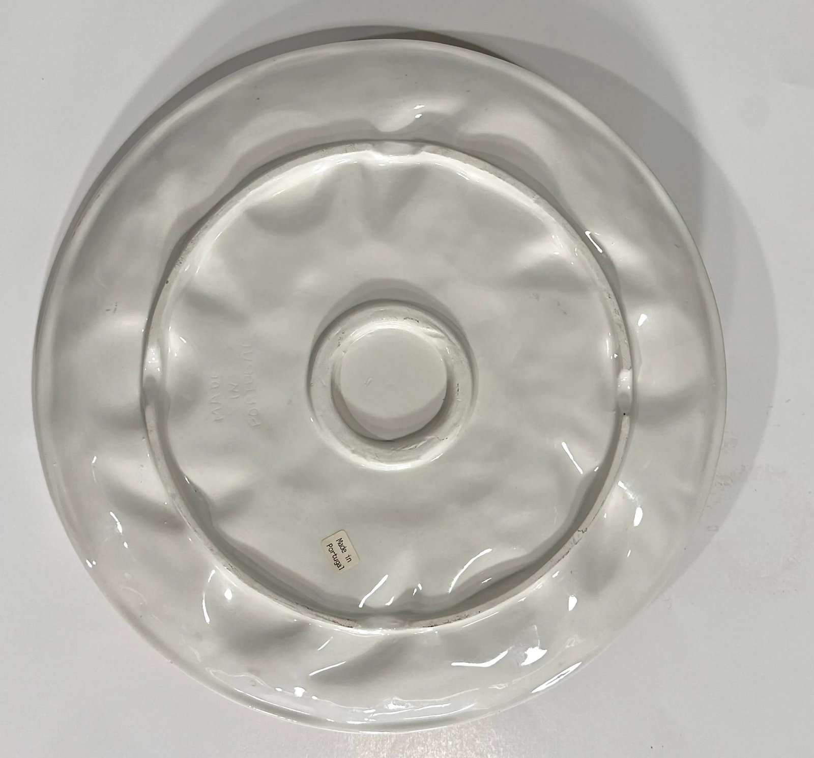 1970s Sculptural Majolica Lemon Hand Painted Platter, Portugal - 8