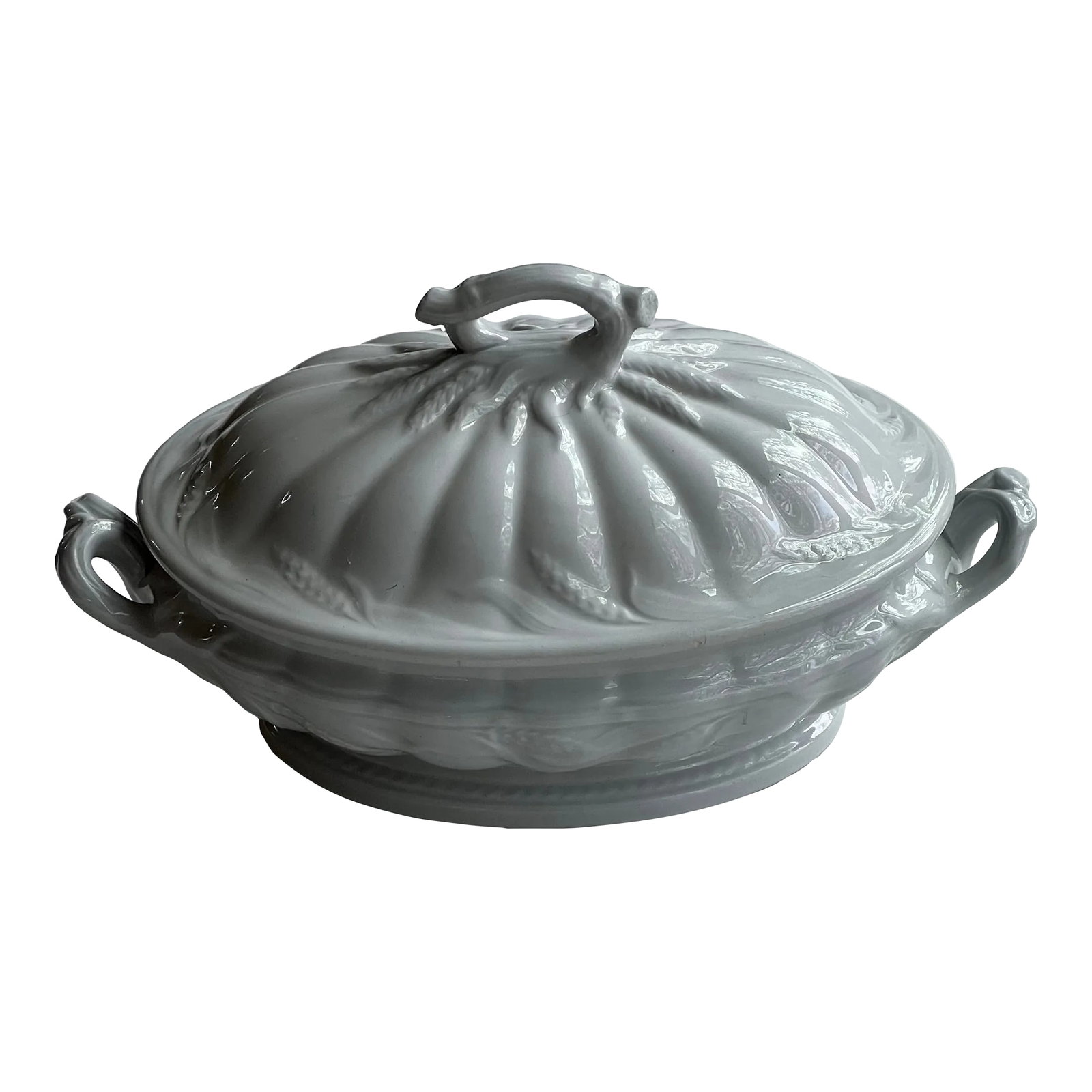 Antique White Ironstone Vegetable Serving Dish, Ceres Shape, Elsmore & Forster: Antique White Ironstone Vegetable Serving dish, CERES SHAPE, Elsmore & Forster. Stamped on the bottom. Add this beautiful piece to your ironstone collection. Additional Ironstone pieces available in