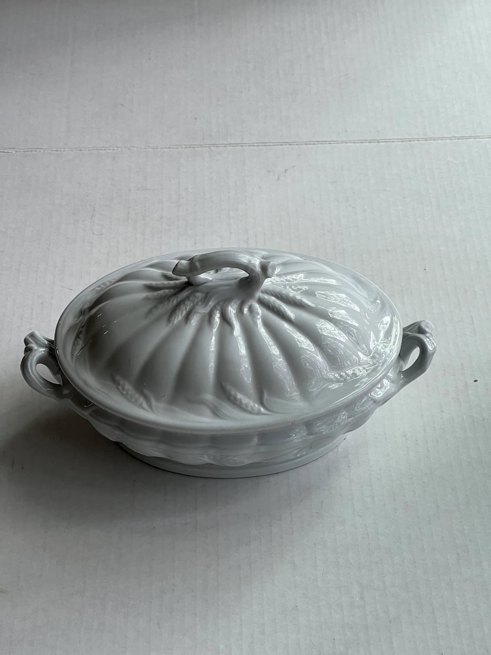 Antique White Ironstone Vegetable Serving Dish, Ceres Shape, Elsmore & Forster - 6