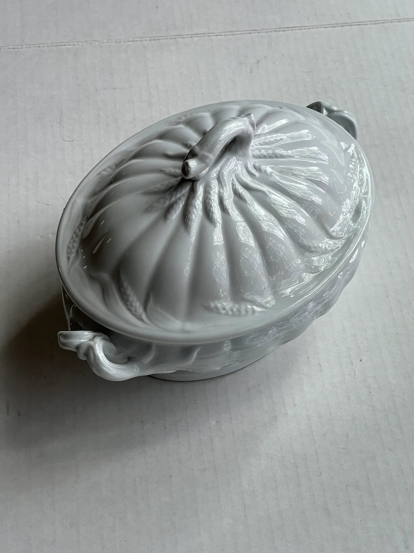 Antique White Ironstone Vegetable Serving Dish, Ceres Shape, Elsmore & Forster - 7