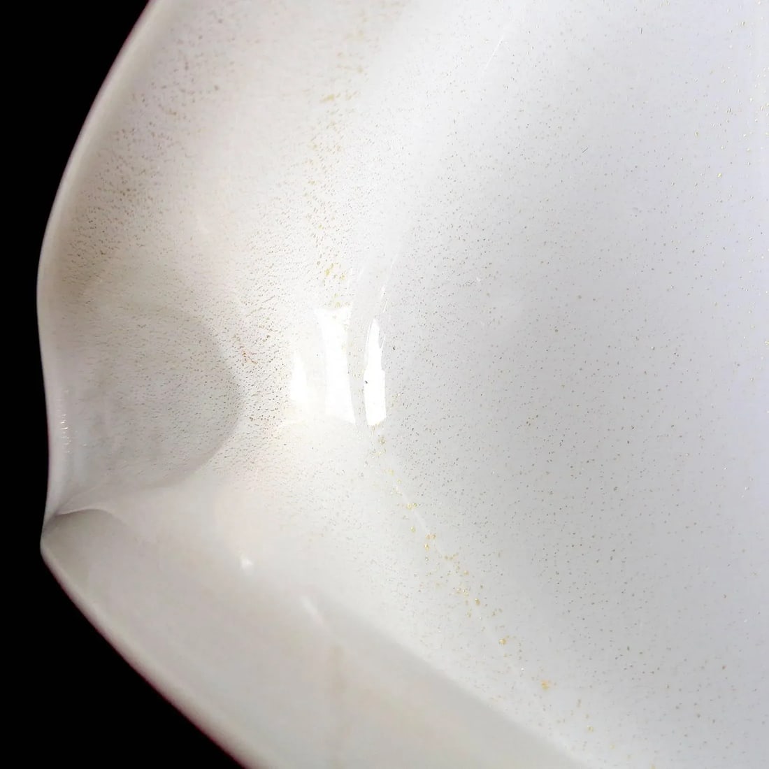 Vintage Murano Burgundy Red White Gold Flecks Italian Art Glass Mid Century Centerpiece Bowl - 4