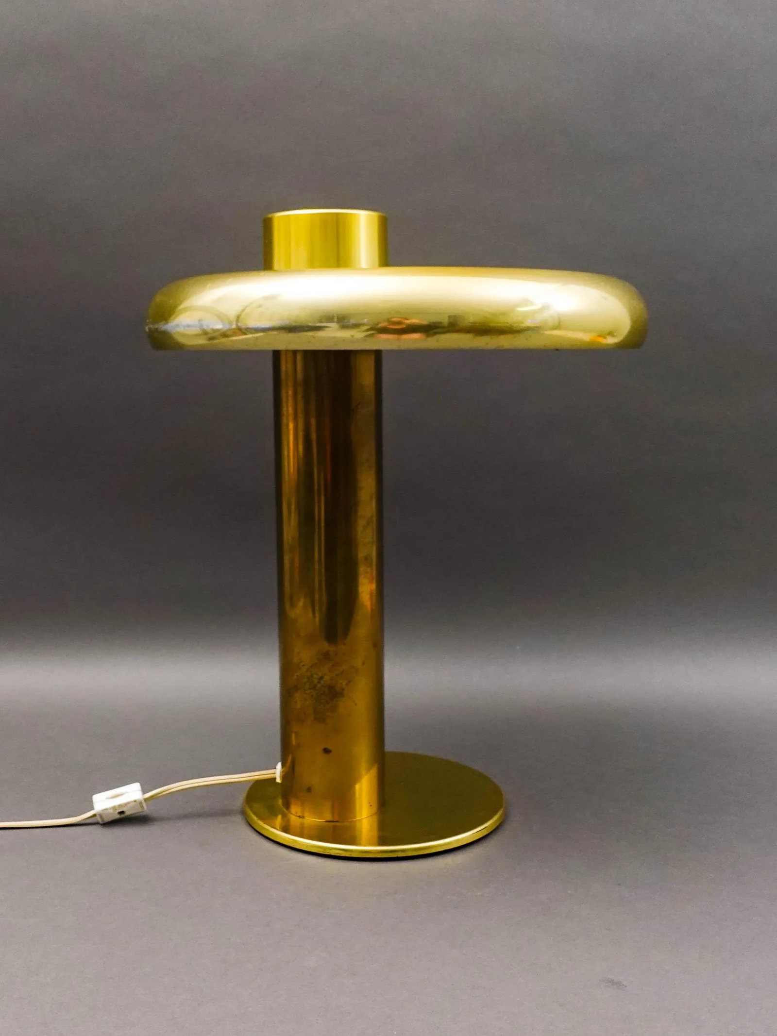 Pierre Cardin Style Vintage Modernist Brass Table Desk Lamp - 5