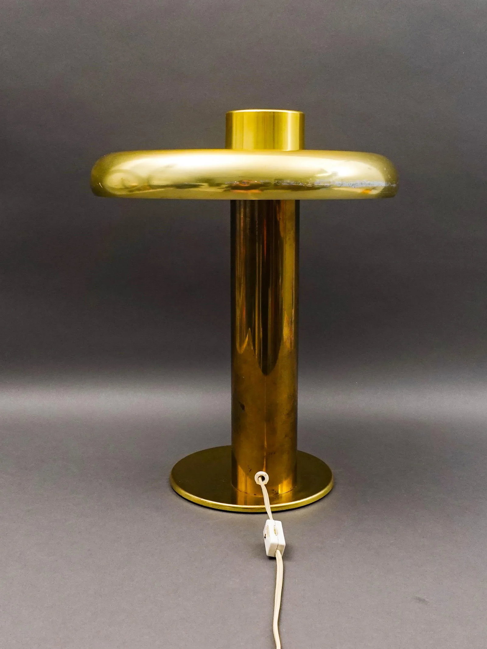 Pierre Cardin Style Vintage Modernist Brass Table Desk Lamp - 6