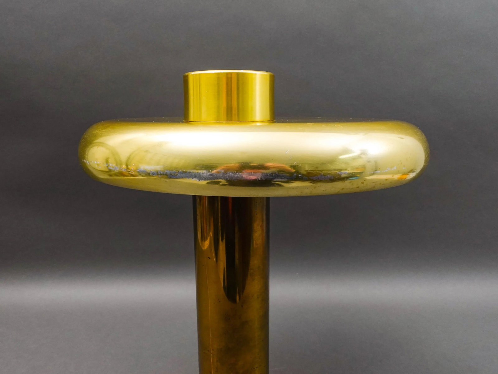 Pierre Cardin Style Vintage Modernist Brass Table Desk Lamp - 8