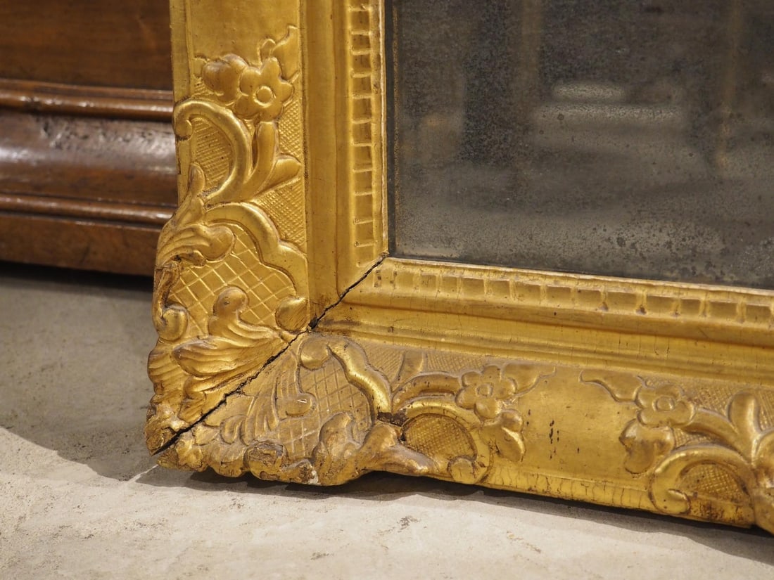 Period French Regence Giltwood Mirror, Circa 1720 - 10