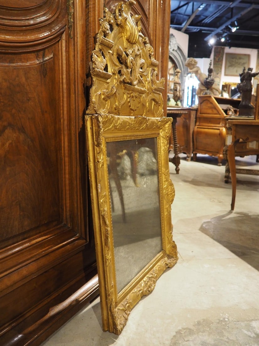 Period French Regence Giltwood Mirror, Circa 1720 - 13