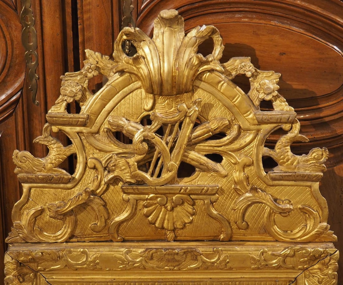 Period French Regence Giltwood Mirror, Circa 1720 - 15