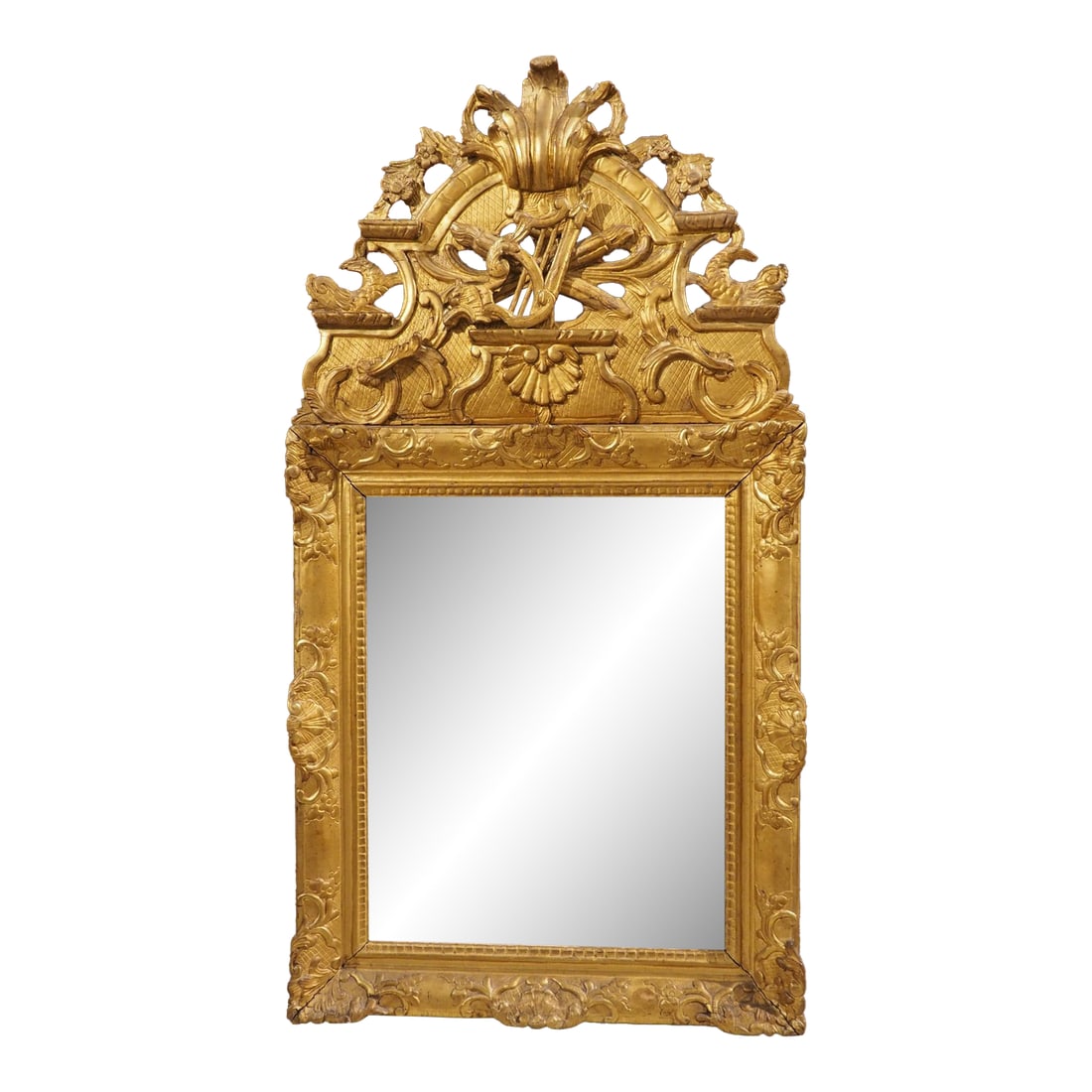 Period French Regence Giltwood Mirror, Circa 1720 (1 of 18)