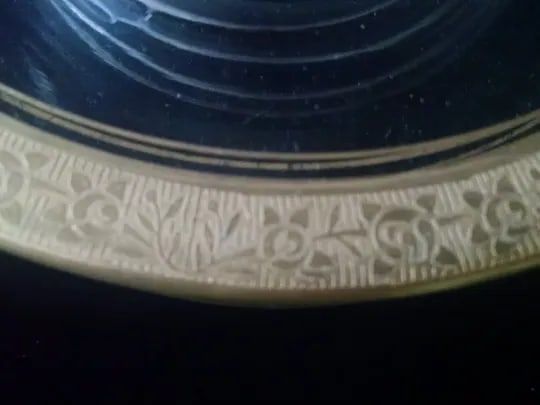 1940s Set of 6 Minton by Tiffin Clear Gold Encrusted Luncheon Salad Plates Franciscan Rambler Rose - 4