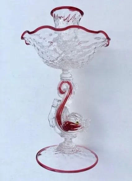 Murano Italian Art Glass Candlestick - 2