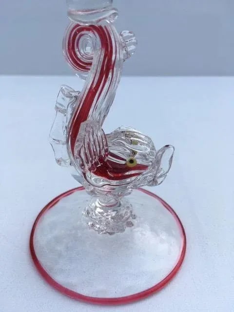 Murano Italian Art Glass Candlestick - 3
