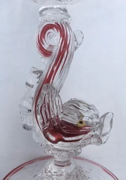 Murano Italian Art Glass Candlestick - 4