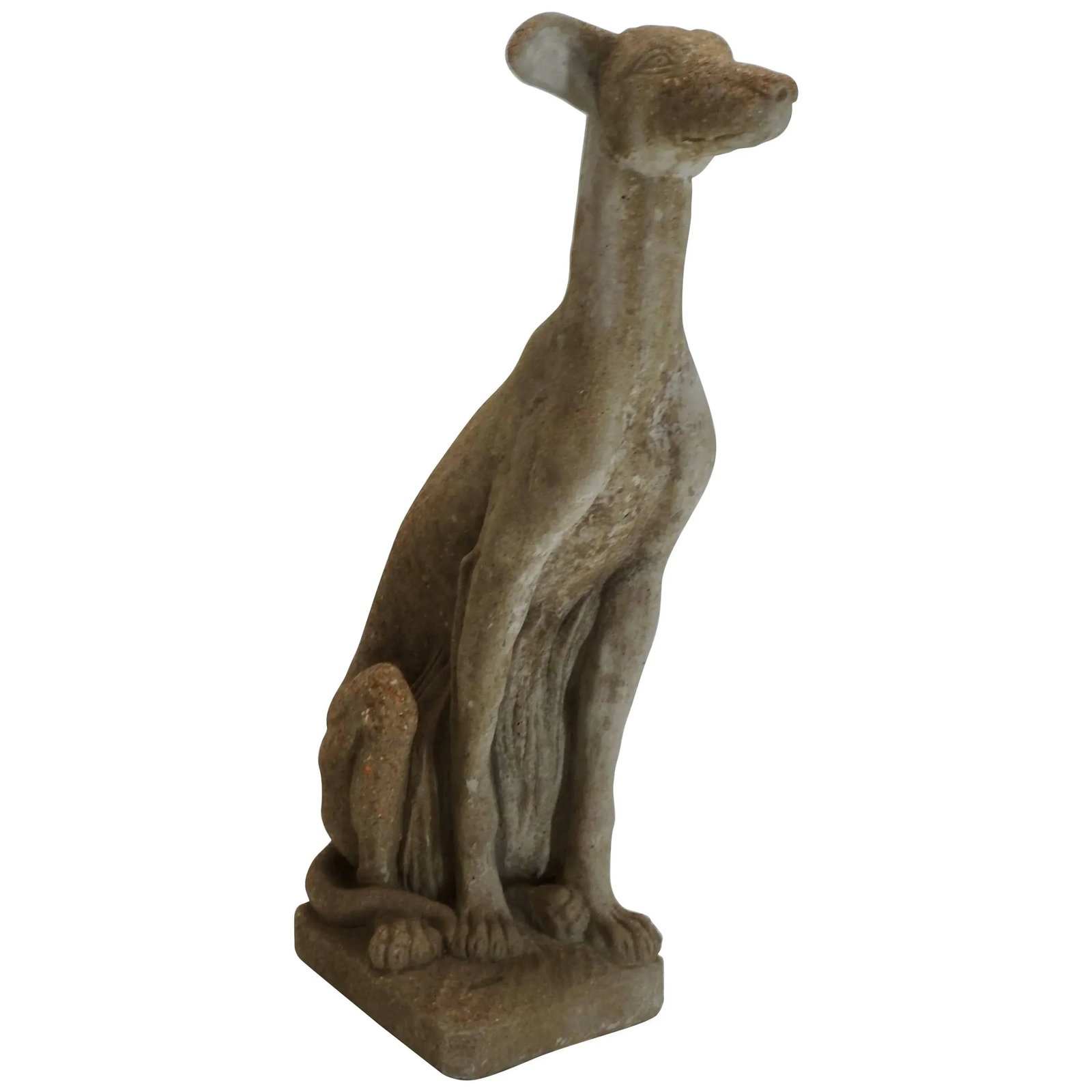 Early 20th Century Cast Stone Whippet Statue - 8