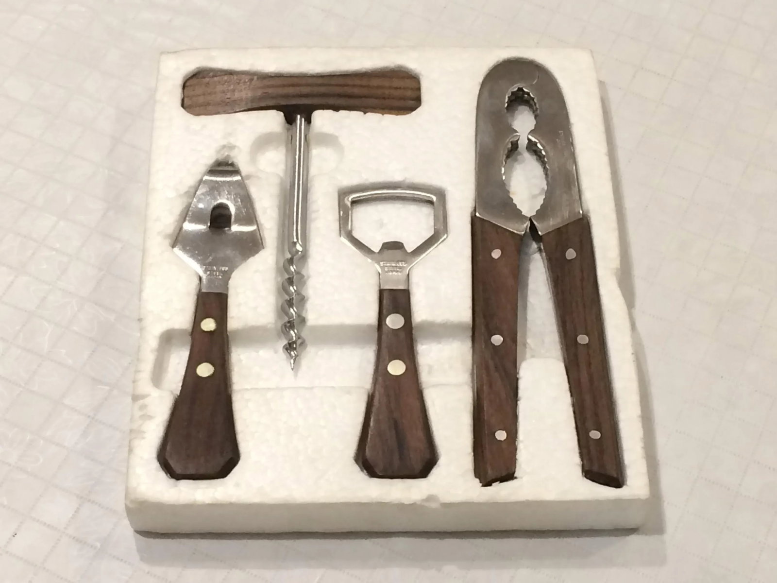 Mid-Century Modern Stainless Steel and Rosewood Bar Tools - Set of 4 - 5