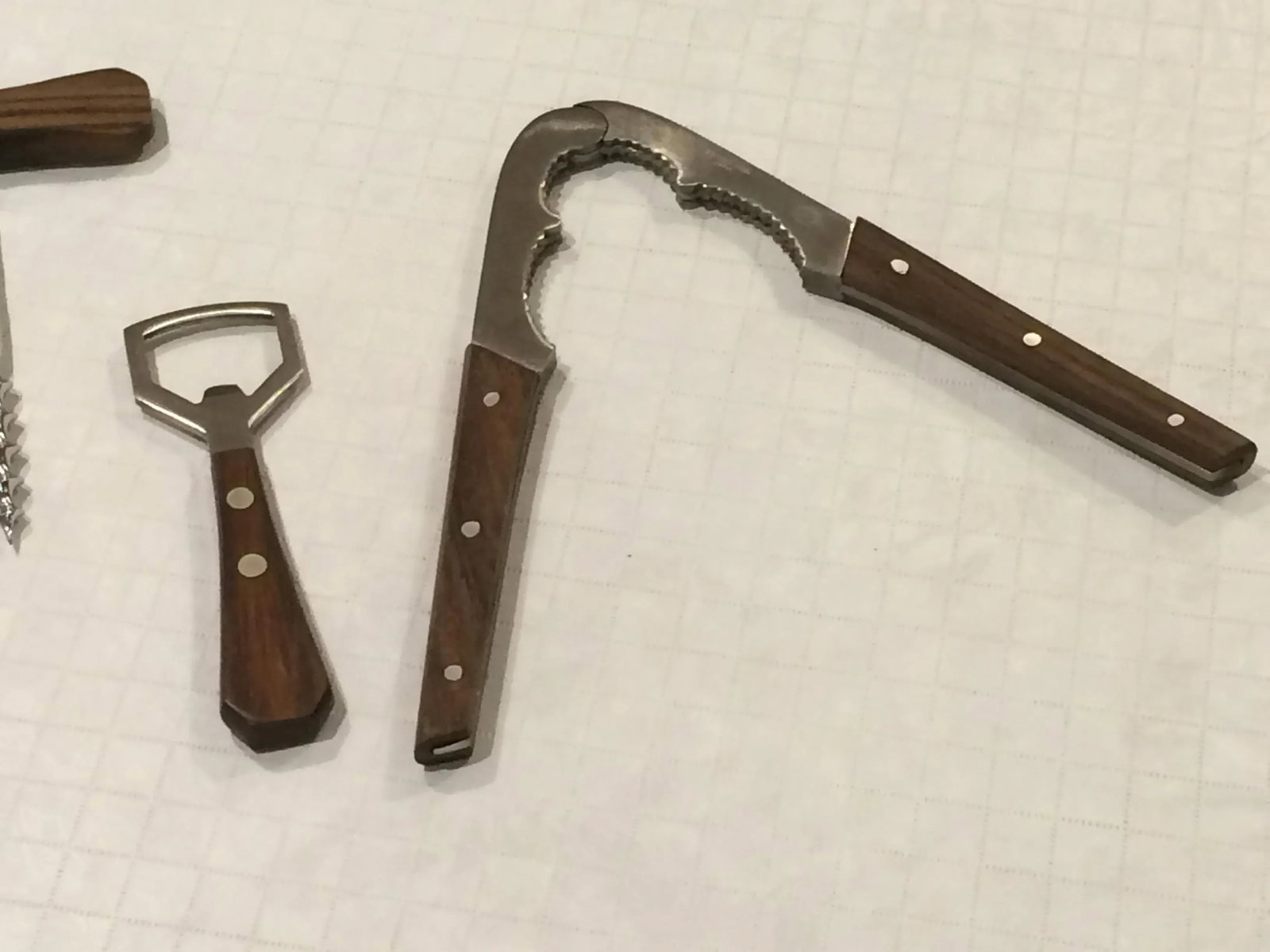 Mid-Century Modern Stainless Steel and Rosewood Bar Tools - Set of 4 - 7